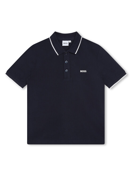 BOSS Boss Поло J25P26 D Cиній Regular Fit