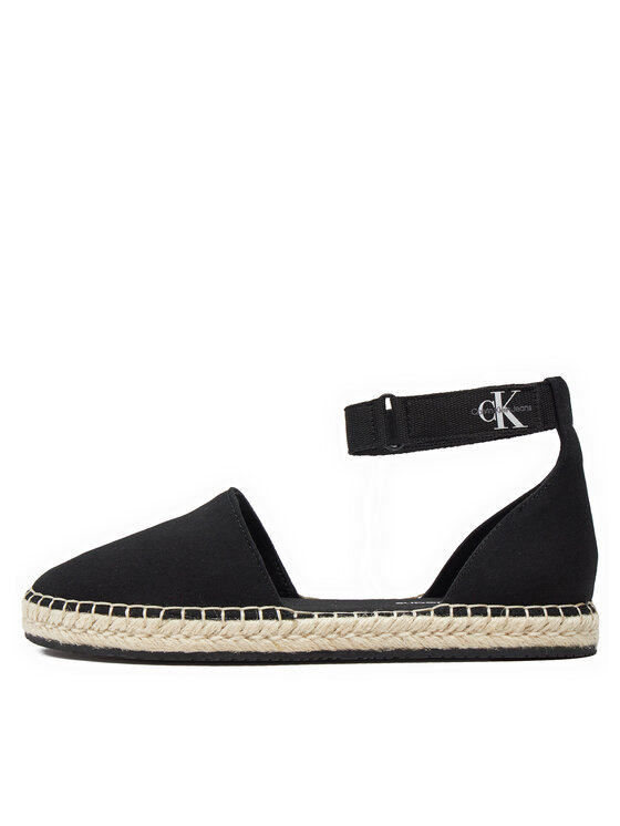 Calvin Klein Jeans Espadrilky Calvin Klein Jeans Ankle Espadrille Btw YW0YW01027 Černá