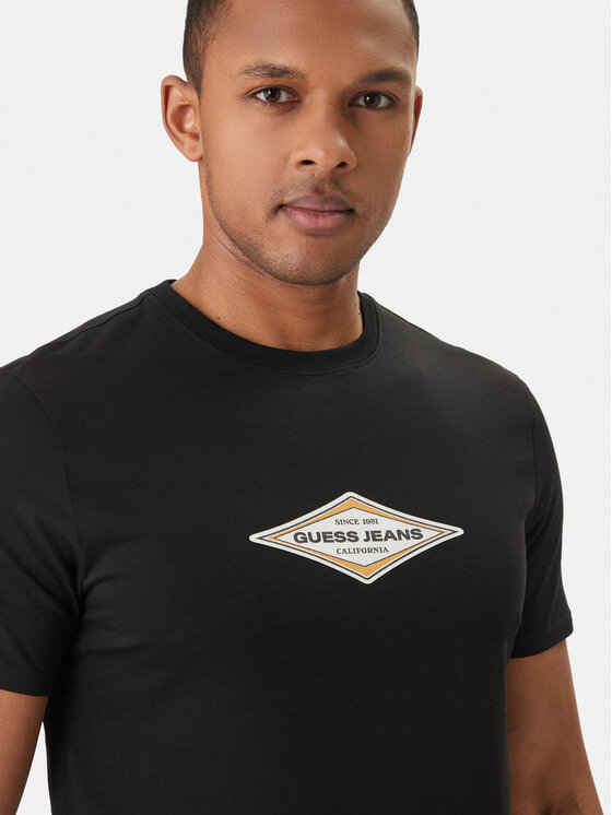 Guess Jeans Guess Jeans Футболка M6GIB4 K8HM0 Чорний Slim Fit