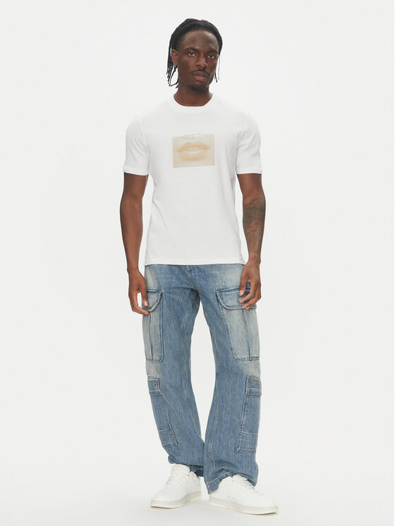 HUGO HUGO Футболка Deterni 50544496 Білий Regular Fit