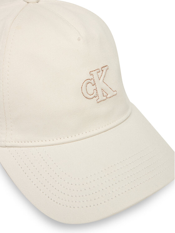 Calvin Klein Kapa s šiltom Calvin Klein Monogram Shine Embroidery Cap LV04F5044G Bela