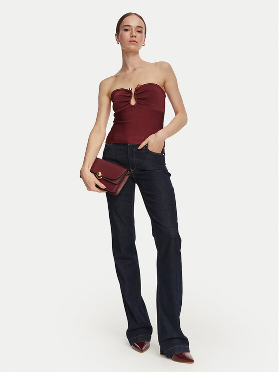 Guess Guess Топ W6YR37 Z1042 Бордовий Slim Fit