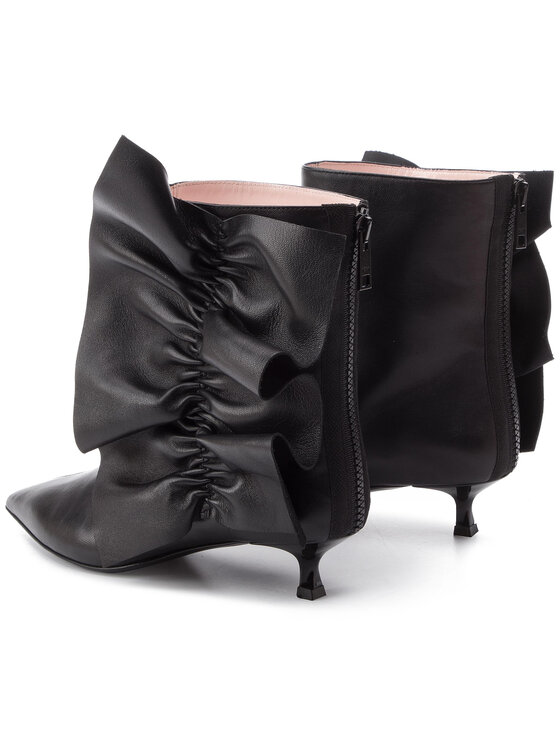 MSGM Škornji MSGM Ruches Twiggy Boot 2642MDS838 855 99 Črna