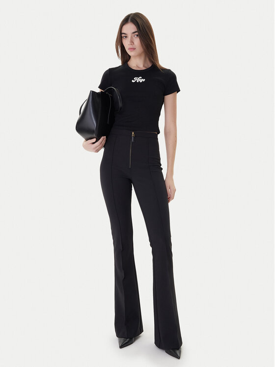 HUGO HUGO Футболка Delanor_2 50539132 Чорний Cropped Fit