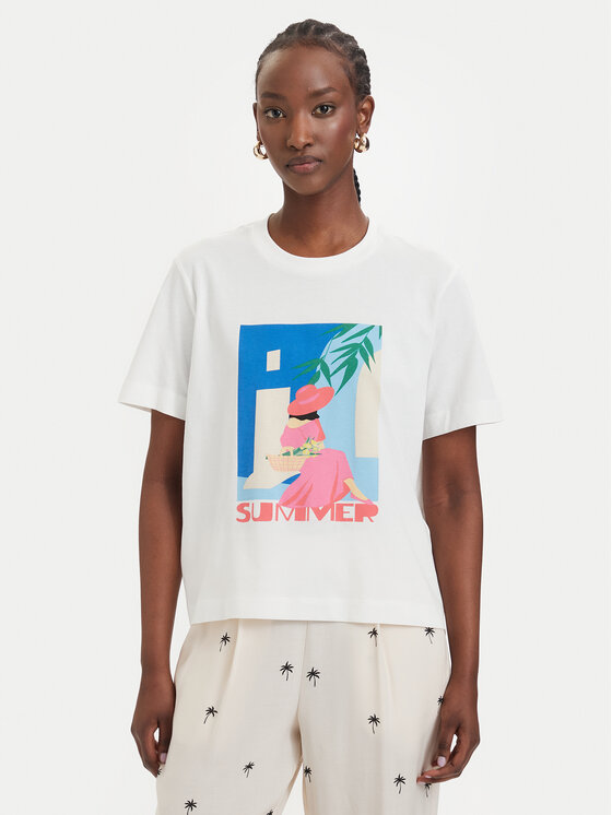Vero Moda Vero Moda Camiseta Salli Mette 10344804 Blanco Regular Fit