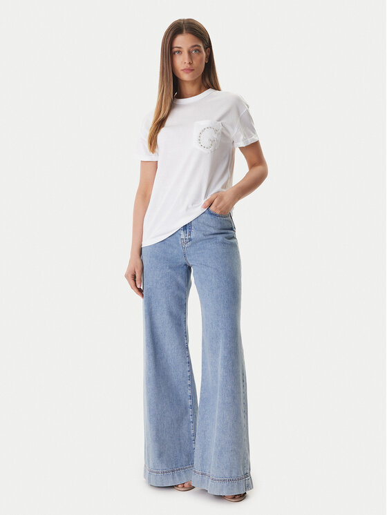 Guess Guess Футболка W6GI17 K3037 Білий Regular Fit