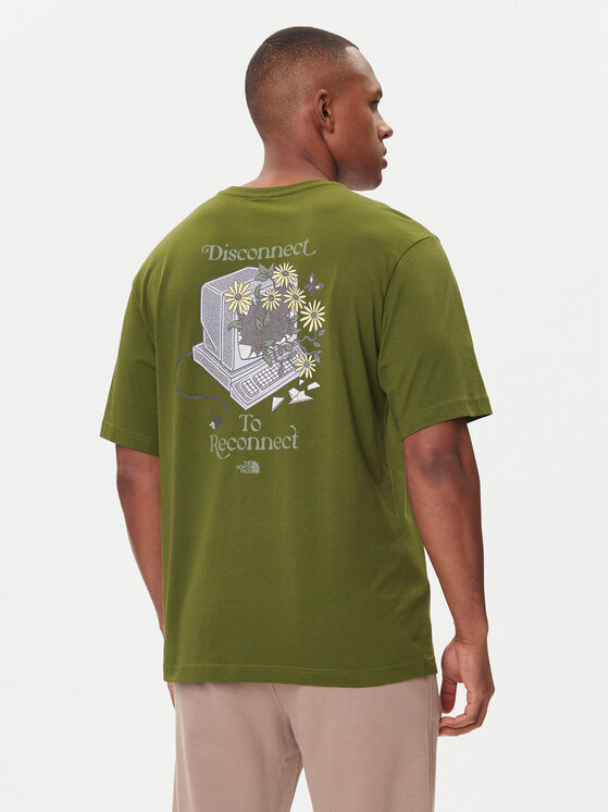 The North Face The North Face Camiseta Connect NF0A8EGW Verde Relaxed Fit