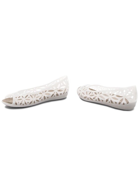 Crocs Nizki čevlji Crocs Isabella Jelly II Flat W 204941 Bela