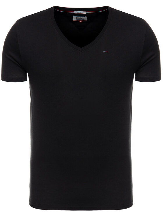 Tommy Jeans Tommy Jeans Majica DM0DM04410 Črna Regular Fit
