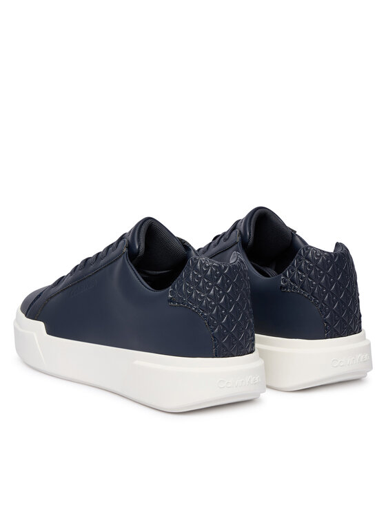 Calvin Klein Сникърси Calvin Klein Chunky Cupsole Laceup Lth Bt Aop HM0HM02070 Тъмносин