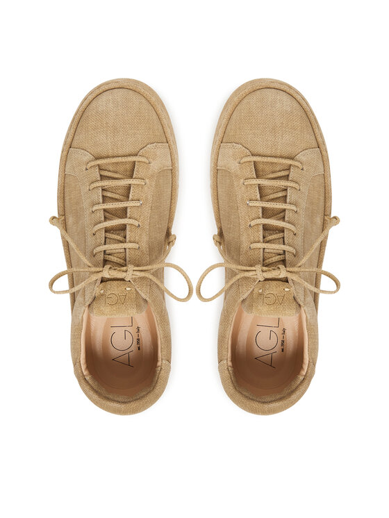 AGL Снікерcи AGL Wrap Lace Up D946025PHMONRO0551 Коричневий