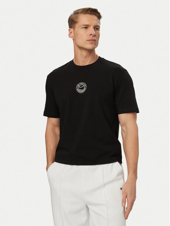 BOSS BOSS Camiseta Open 50560293 Negro Relaxed Fit