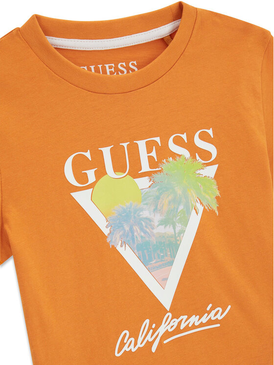 Guess Guess Camiseta N6GI10 K8HM4 Naranja Regular Fit