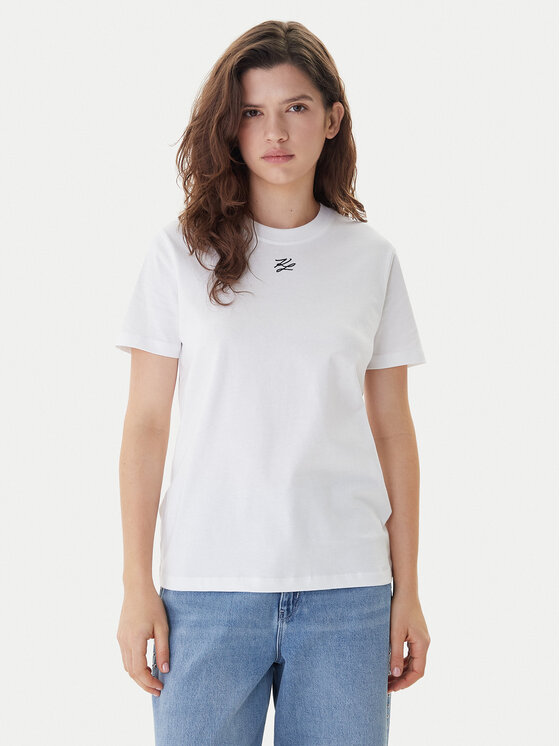 KARL LAGERFELD KARL LAGERFELD Camiseta B1W17091 Blanco Regular Fit