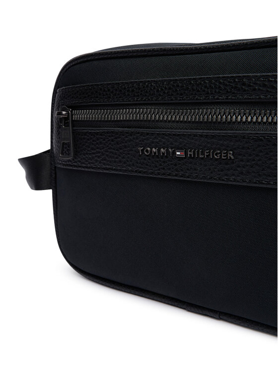 Tommy Hilfiger Kozmetični kovček Tommy Hilfiger Th Repreve Washbag AM0AM14514 Črna
