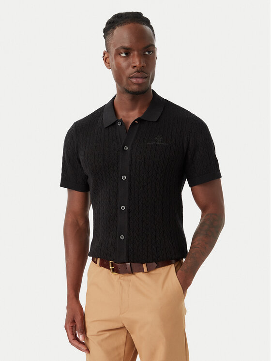 Beverly Hills Polo Club Beverly Hills Polo Club Camisa M7608-HR Negro Regular Fit