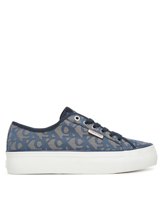 Calvin Klein Jeans Sneakersy Calvin Klein Jeans Vulc Flatf Jacquard YW0YW01965 Tmavomodrá
