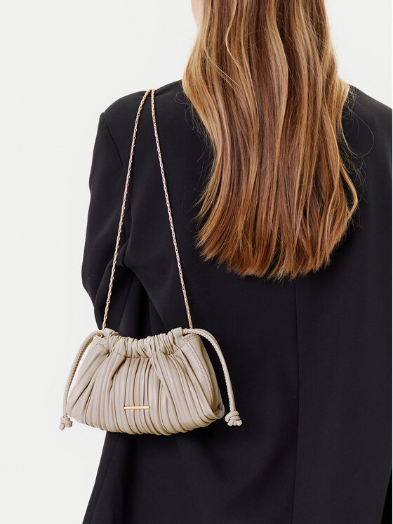 Calvin Klein Soma Calvin Klein Plisse Mini Drawstring Bag LV04F3077G Écru