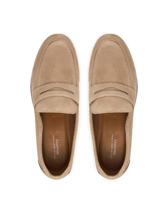 Tommy Hilfiger Castellanos Tommy Hilfiger Flexible Slim Suede Loafer FM0FM05745 Beis