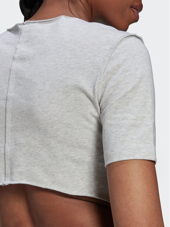 adidas adidas T-shirt Crop Loungewear HL9130 Grigio Regular Fit