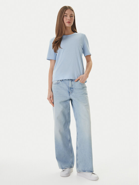 ONLY ONLY Camiseta 15270390 Celeste Regular Fit