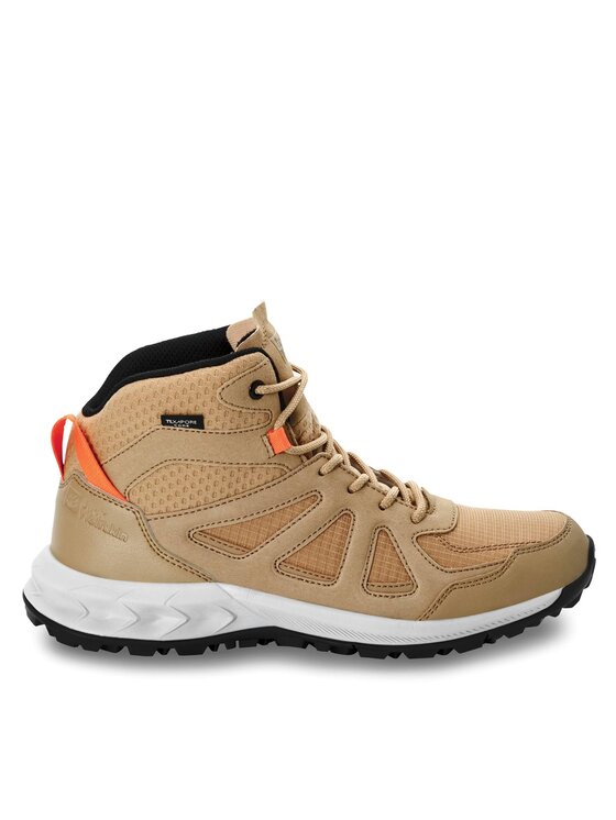 Jack Wolfskin Trekingová obuv Jack Wolfskin Woodland 2 Texapore Mid W 4051331 Béžová