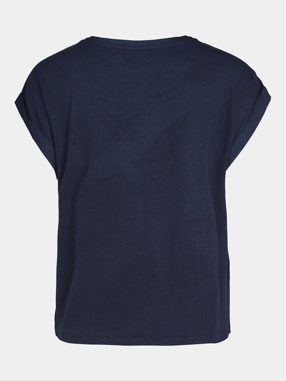 Vila Vila Футболка Ellette 14059563 Cиній Regular Fit