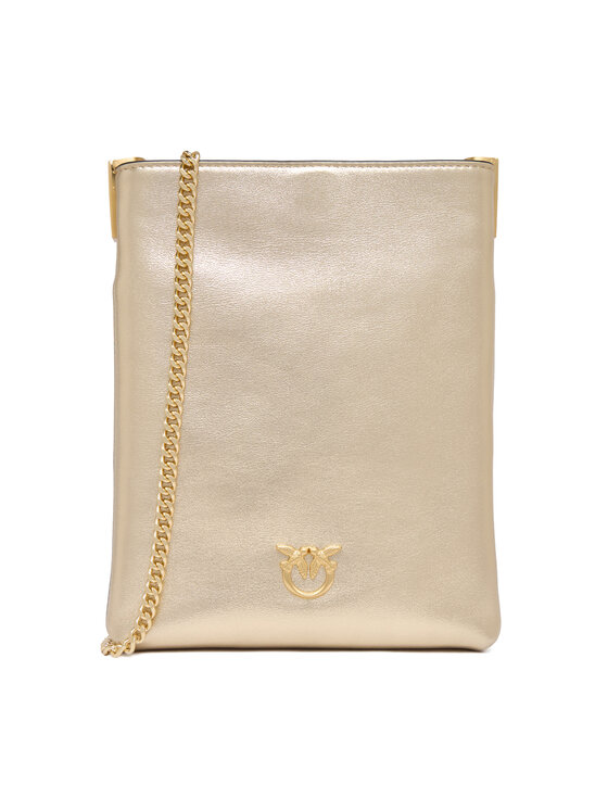 PINKO Torebka PINKO Flat Satchel AI 25-26 PCPL 105352 A2O9 Złoty