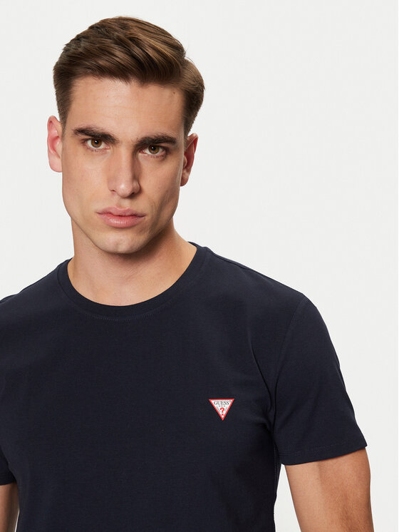Guess Guess T-shirt M2YI24 J1314 Tamnoplava Slim Fit