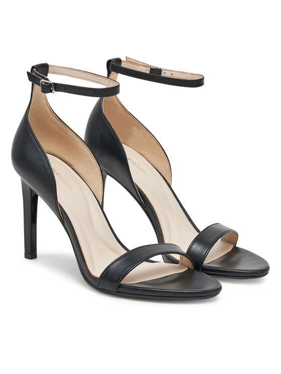 Calvin Klein Sandali Calvin Klein Heel Sandal 90 - Lth HW0HW02337 Nero