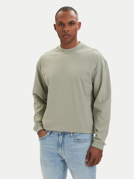 HUGO HUGO Longsleeve Daposo 50511029 Svetlozelena Relaxed Fit