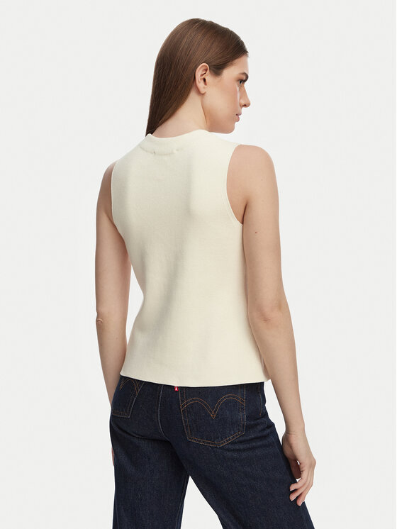 Tommy Hilfiger Tommy Hilfiger Top WW0WW49707 Beige claro Slim Fit