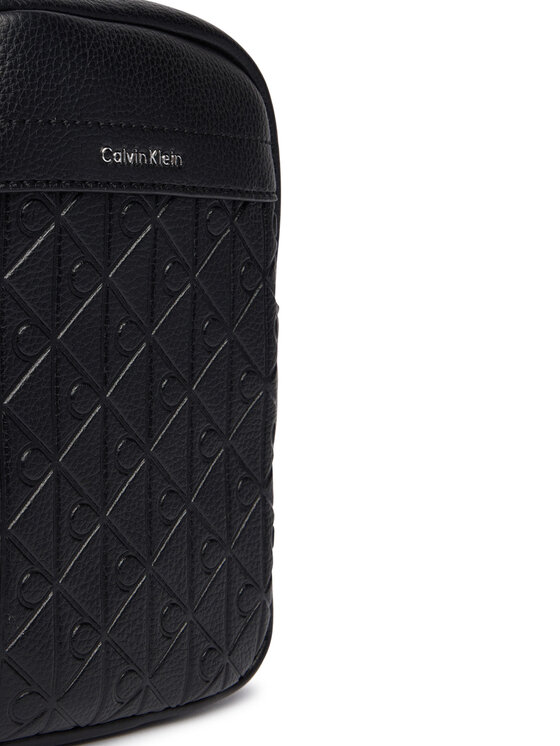 Calvin Klein Bandolera Calvin Klein Emblem Aop Emboss Slim Reporter LV04D3228G Negro