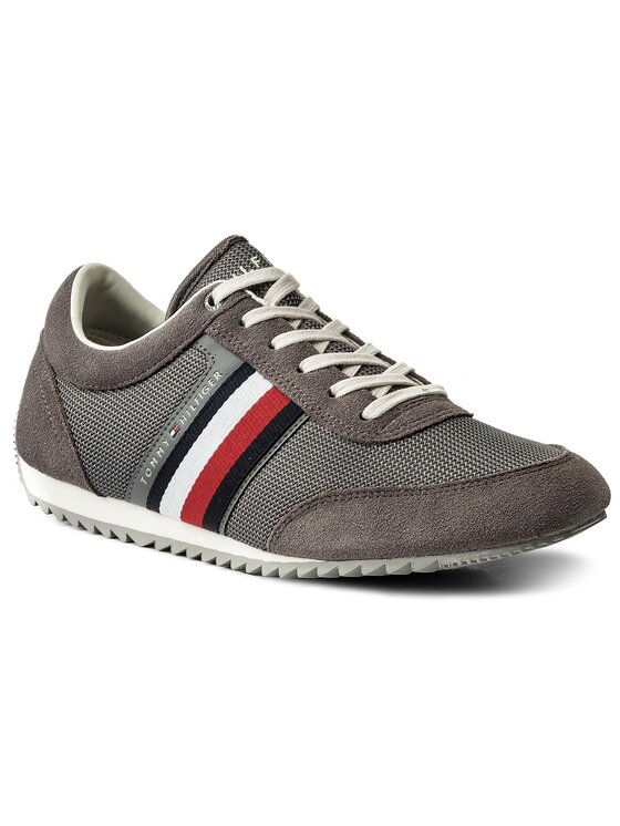 Tommy Hilfiger Sneakersy Tommy Hilfiger Corporate Material Mix Runner FM0FM01314 Sivá