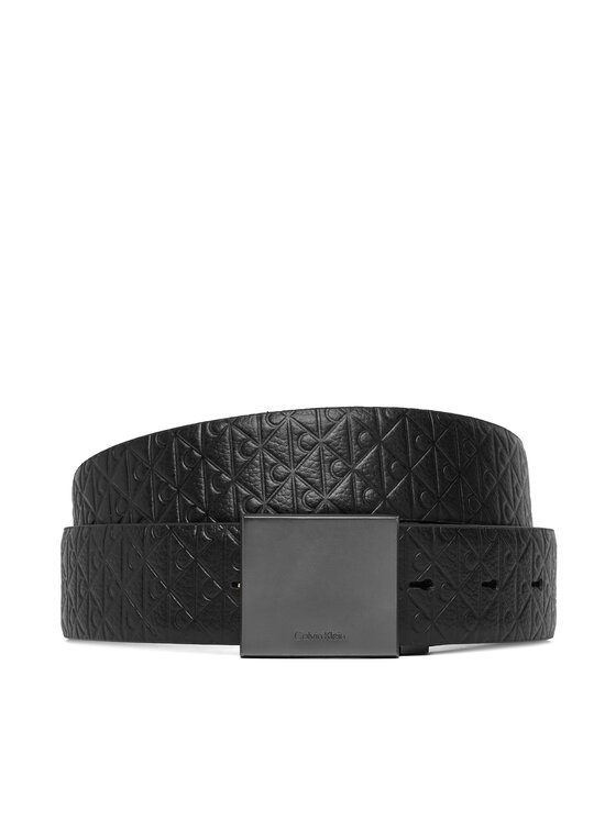 Calvin Klein Cintura Calvin Klein Dress Plaque Pebble Aop 35Mm Ad LV04D7141G Nero