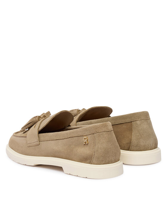 Tommy Hilfiger Loafers Tommy Hilfiger Light Suede Tassel Loafer FW0FW09285 Καφέ