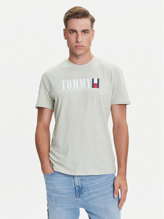 Tommy Jeans Tommy Jeans T-shirt Dna Flag DM0DM21941 Verde Regular Fit