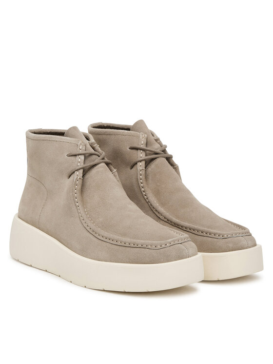 Calvin Klein Зимни обувки Calvin Klein Flatf Lace Up Apr Cut Boot HW0HW03273 Бежов