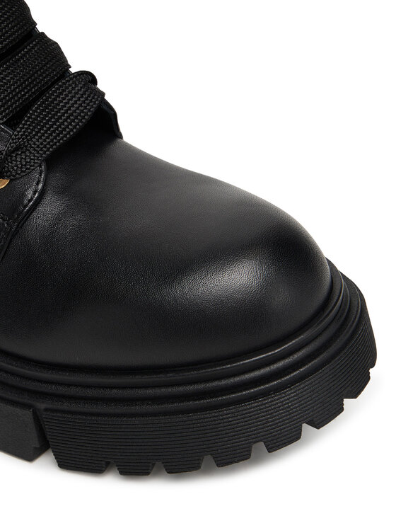 Elisabetta Franchi Outdoorová obuv Elisabetta Franchi Lace-Up Bootie F4A5-E0411-1251 S Čierna