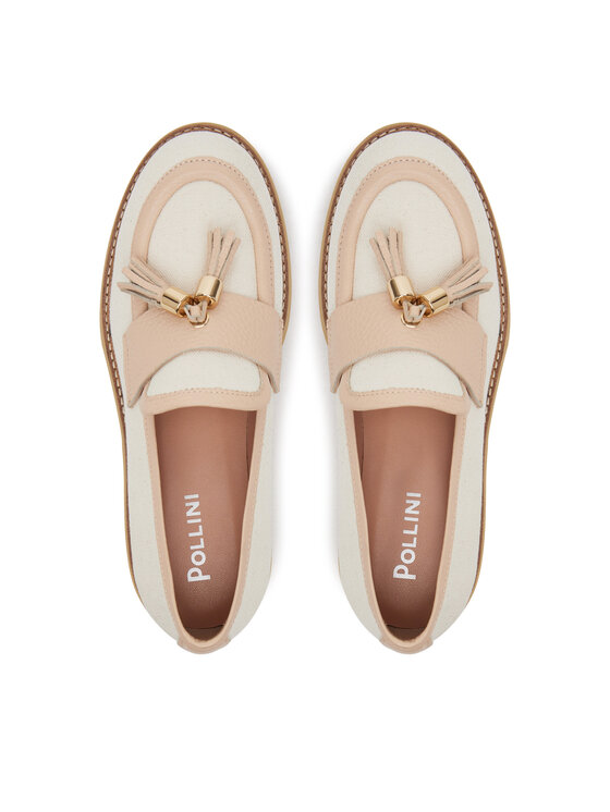 Pollini лоуфъри с дебела подметка Pollini SA10144G1MTO112A Екрю