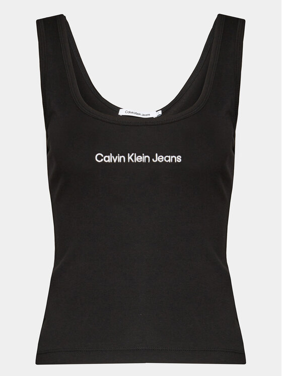 Calvin Klein Jeans Calvin Klein Jeans Top Institutional J20J221064 Crna Slim Fit