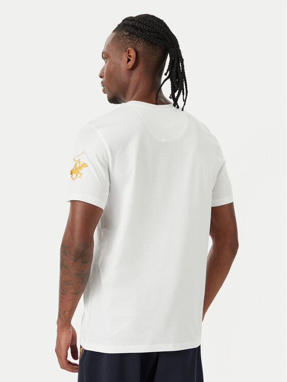 Beverly Hills Polo Club Beverly Hills Polo Club Camiseta P-SS26M-TS1519 Blanco Regular Fit
