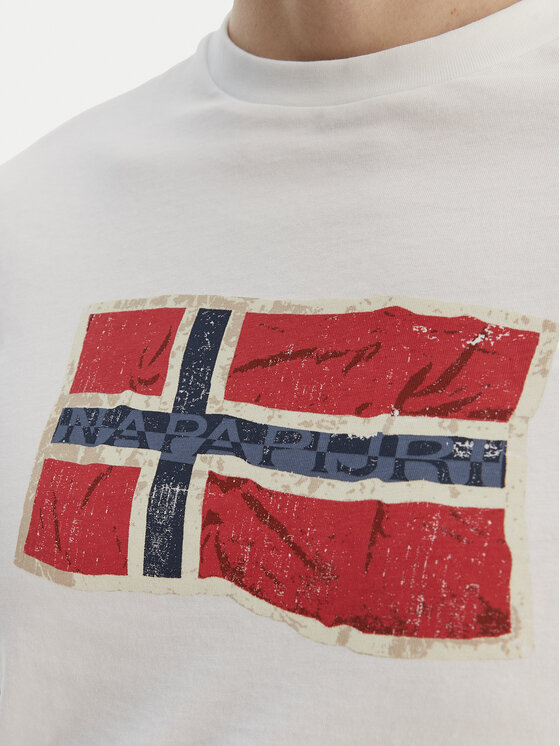 Napapijri Napapijri Camiseta S-Mahsa NP0A4FZB Blanco Regular Fit