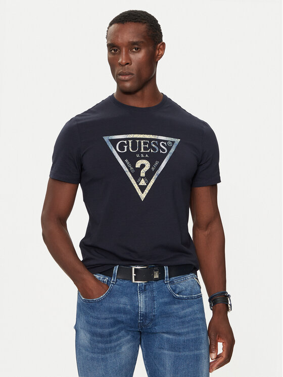 Guess Guess Camiseta M4BI35 J1314 Azul marino Regular Fit