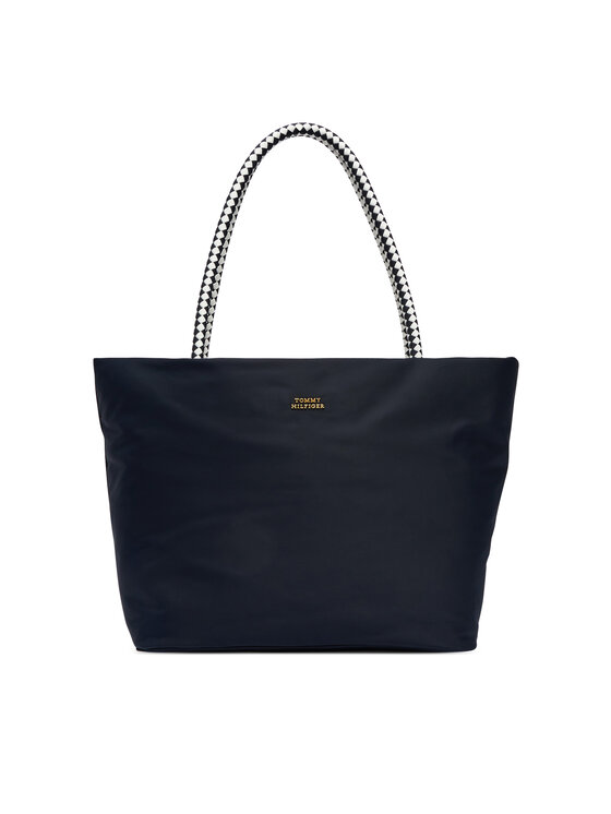 Tommy Hilfiger Borsetta Tommy Hilfiger Th Marina Hobo/Tote Nylon AW0AW18862 Blu scuro