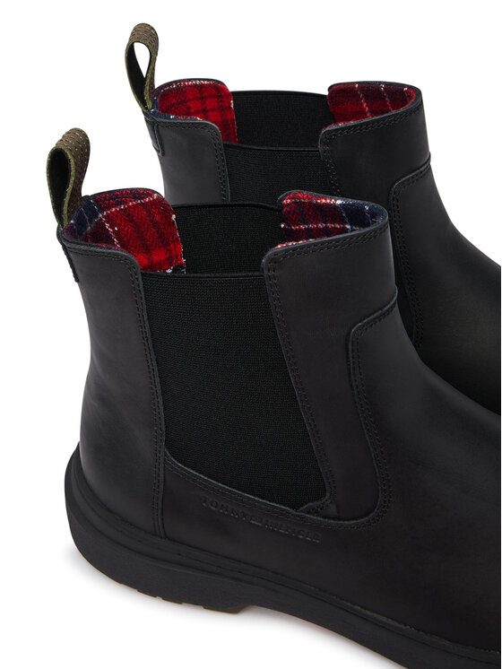 Tommy Hilfiger Боти тип челси Tommy Hilfiger Hilfiger Outdoor Warm Lth Chel FM0FM05958 Черен