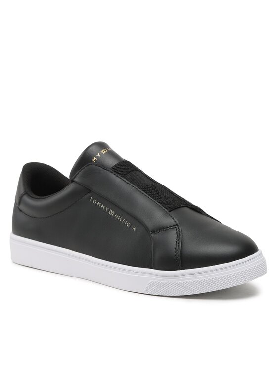 Tommy Hilfiger Sneakersy Tommy Hilfiger Elastic Slip On Sneaker FW0FW07032 Čierna