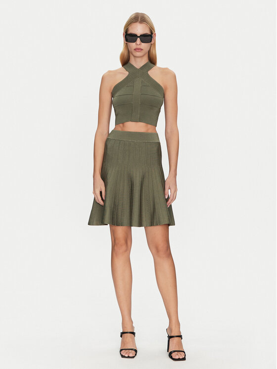 Guess Guess Топ W5GR32 Z2XY0 Зелений Slim Fit