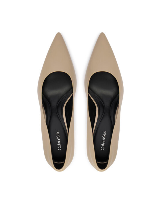 Calvin Klein Štikle Calvin Klein Ess Stiletto 70 HW0HW02607 Bež