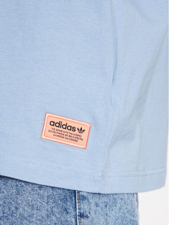 adidas adidas Marškinėliai Graphic Glide T-Shirt IC5750 Žydra Loose Fit
